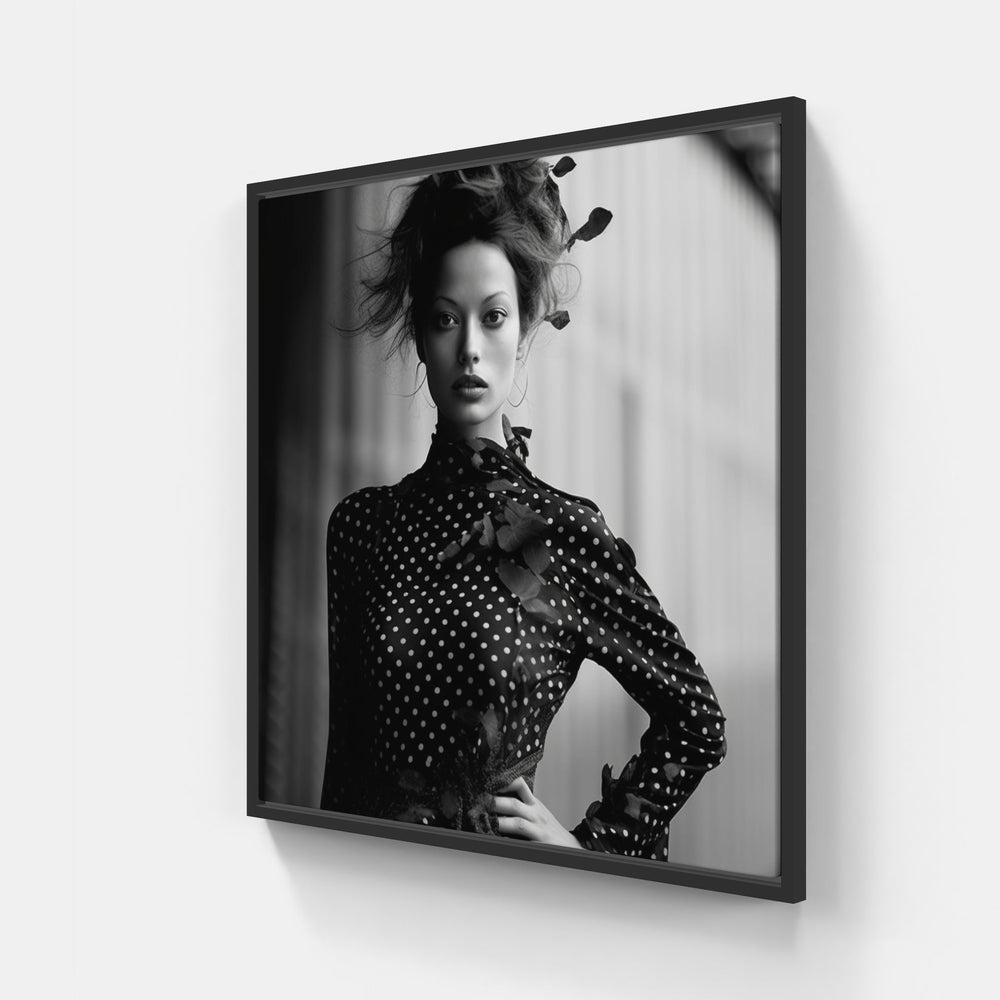 Elegant Grayscale Art-Canvas-artwall-40x40 cm-Black-Artwall