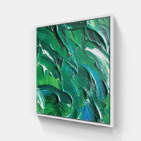 Green evergreen life-Canvas-artwall-20x20 cm-White-Artwall
