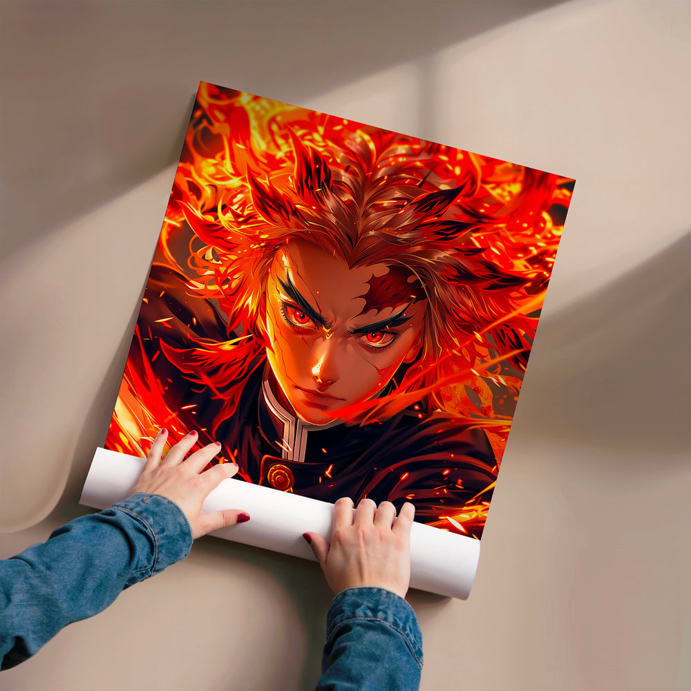 L'impression présentée en poster, sans encadrement, sur un mur neutre.