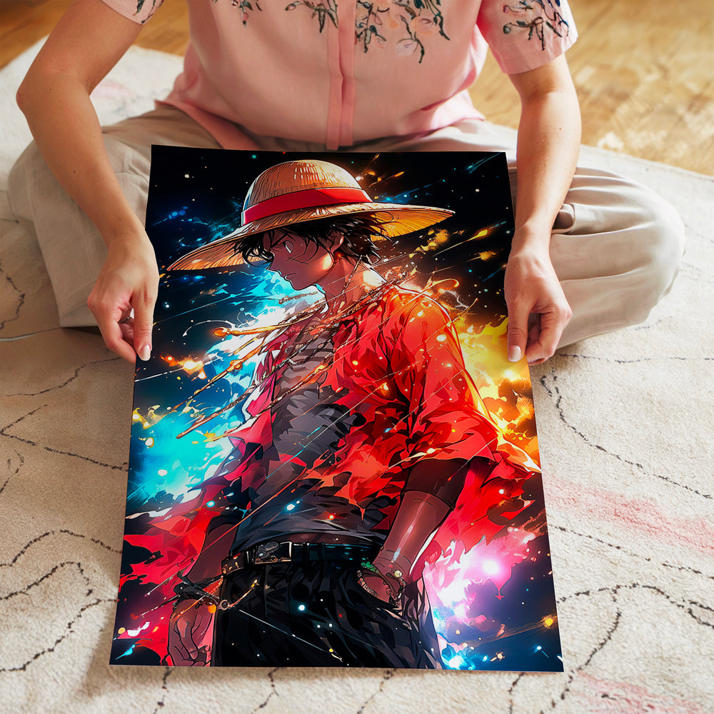 L'impression présentée en poster, sans encadrement, sur un mur neutre.
