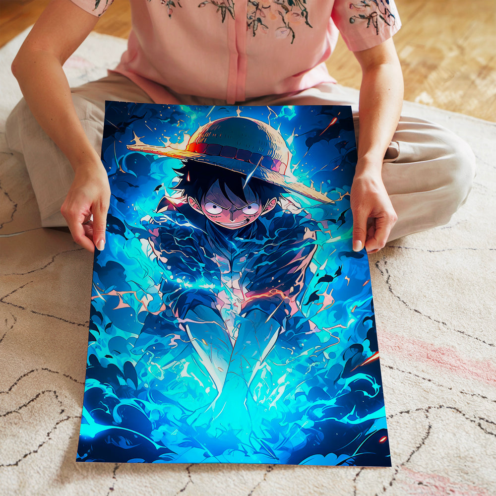 L'impression présentée en poster, sans encadrement, sur un mur neutre.