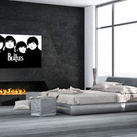 The Beatles Tableau noir et blanc