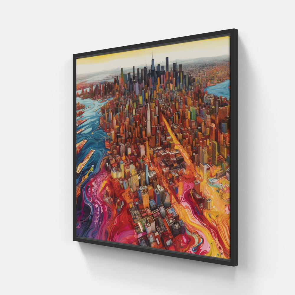 Glimpses of NYC-Canvas-artwall-20x20 cm-Black-Artwall
