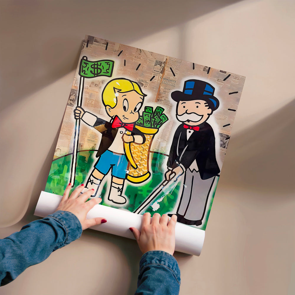 L'impression présentée en poster, sans encadrement, sur un mur neutre.