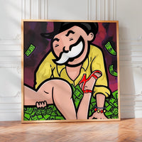 L'impression présentée en poster, sans encadrement, sur un mur neutre.