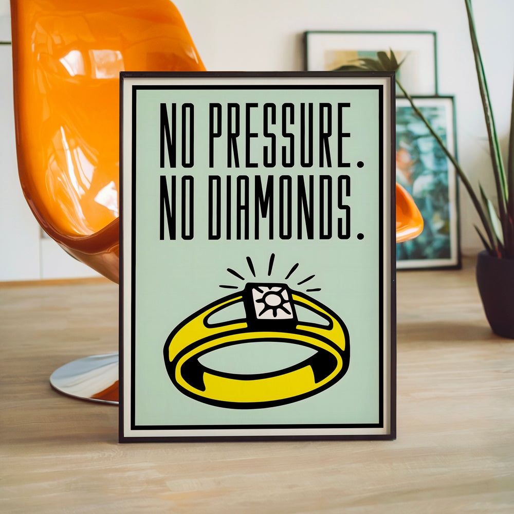 L'impression présentée en poster, sans encadrement, sur un mur neutre.
