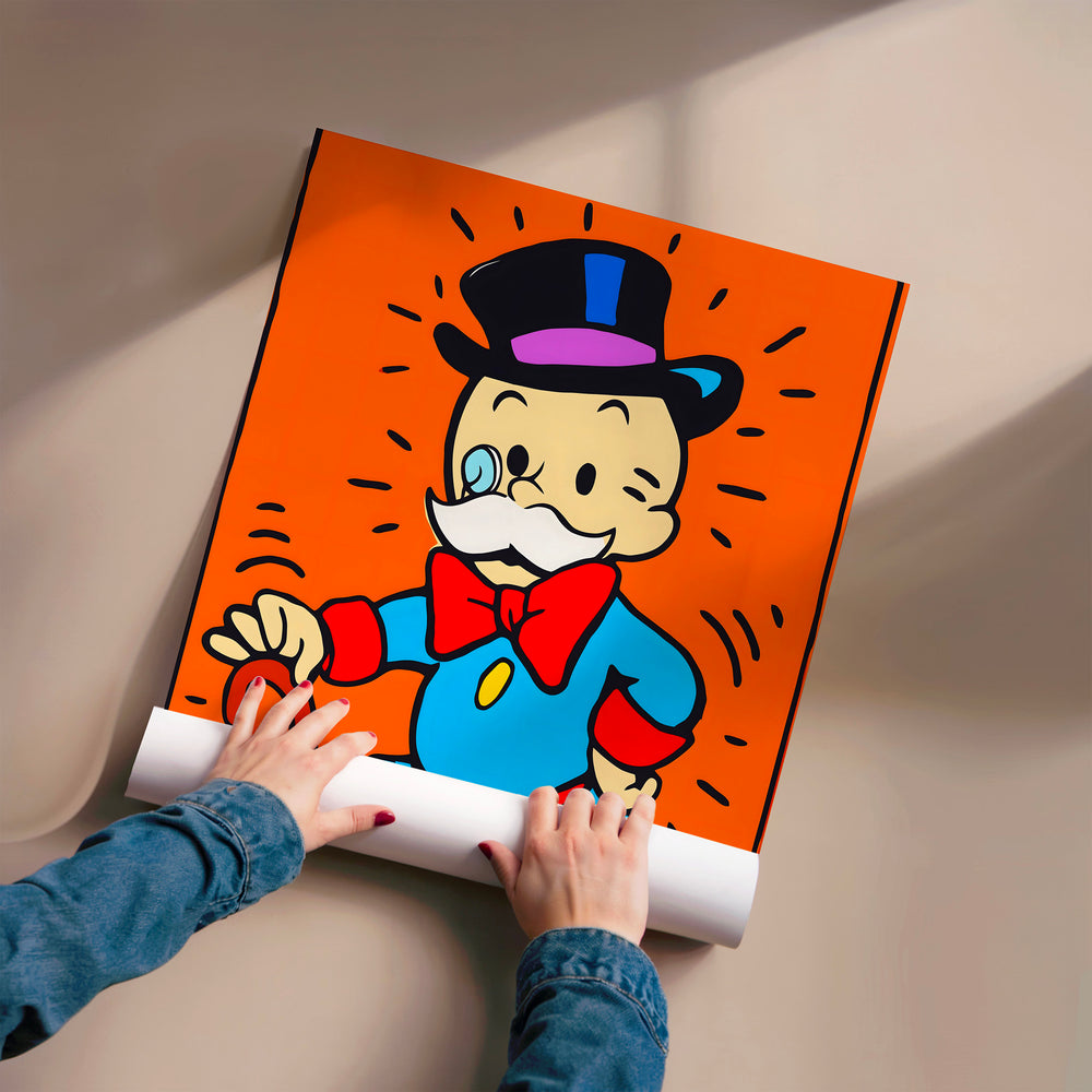 L'impression présentée en poster, sans encadrement, sur un mur neutre.