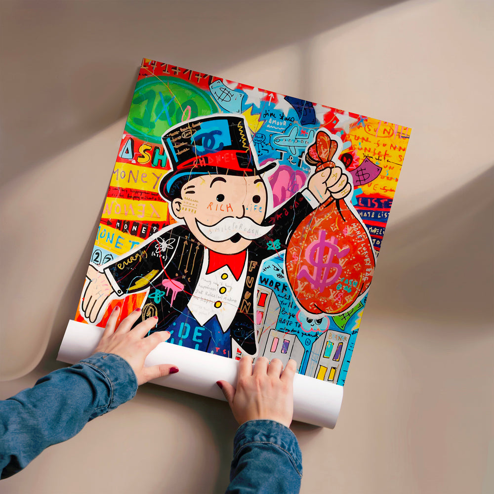 L'impression présentée en poster, sans encadrement, sur un mur neutre.