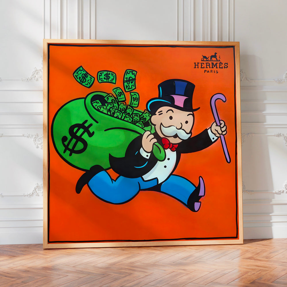 L'impression présentée en poster, sans encadrement, sur un mur neutre.