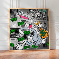 L'impression présentée en poster, sans encadrement, sur un mur neutre.