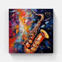 Jazzy Saxophone Composition-Canvas-artwall-Artwall