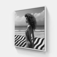 Dynamic Dark Expressions-Canvas-artwall-40x40 cm-White-Artwall