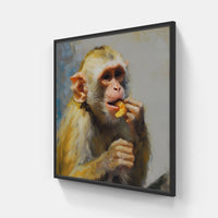 Mischievous Monkey Art-Canvas-artwall-20x20 cm-Black-Artwall