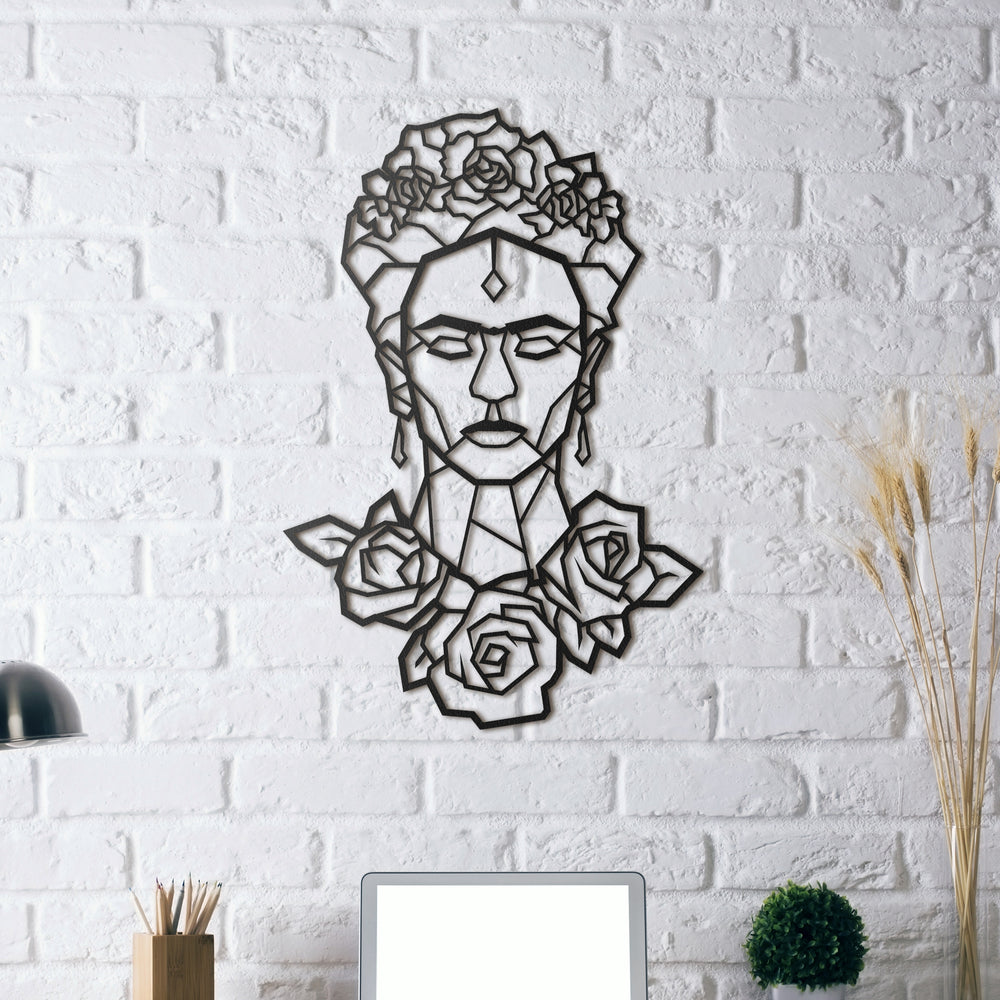 Déco mur métal Frida Kahlo