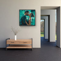 Blissful Affection Embrace-Canvas-artwall-Artwall