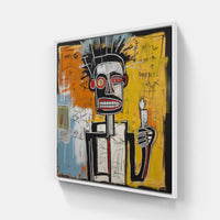 Bold Basquiat Brushstrokes-Canvas-artwall-20x20 cm-White-Artwall