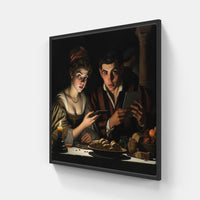 Caravaggio's Illumination-Canvas-artwall-20x20 cm-Black-Artwall