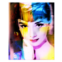 Audrey Hepburn pop art canvas print