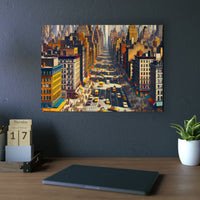 New York ville belle.- Tableau aluminium