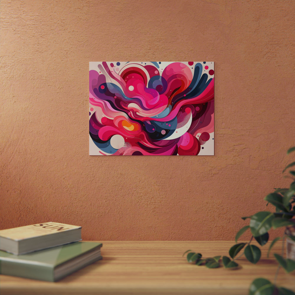 Vague rose ciel- Tableau aluminium