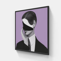 Surreal Collage Reverie-Canvas-artwall-20x20 cm-Black-Artwall
