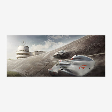 Courses automobiles vintage gris et blanc