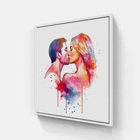 Eternal Love Embraced-Canvas-artwall-20x20 cm-White-Artwall