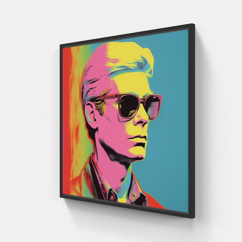 Warhol's Creative Kaleidoscope-Canvas-artwall-20x20 cm-Black-Artwall
