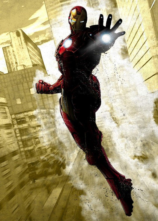 Poster Metal Iron Man Dark