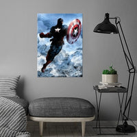 Dark Captain America Metal Poster