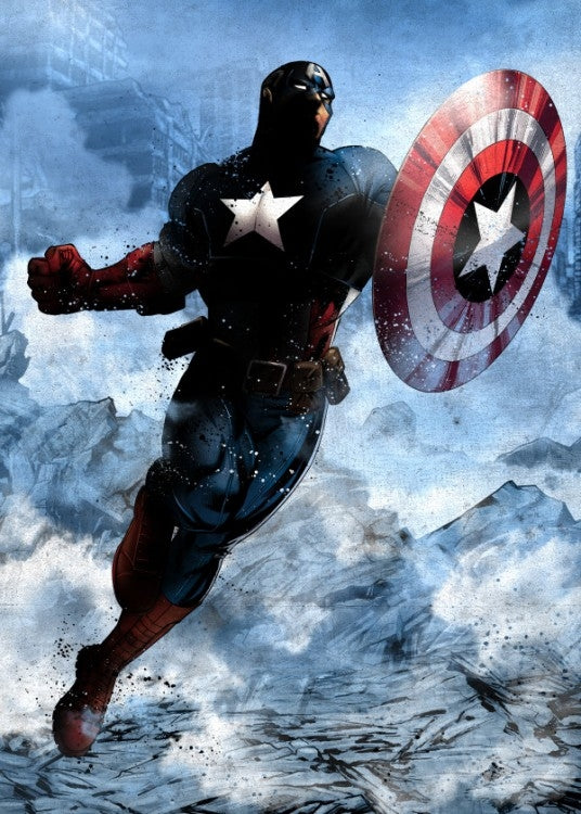 Dark Captain America Metal Poster