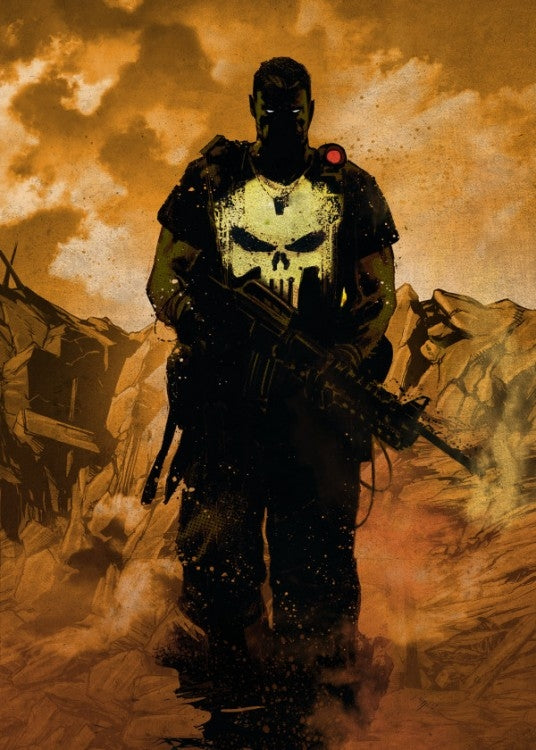 Black Punisher Metal Poster