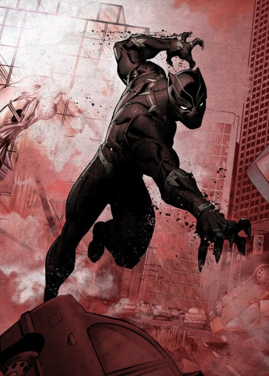Black Panther Metal Poster