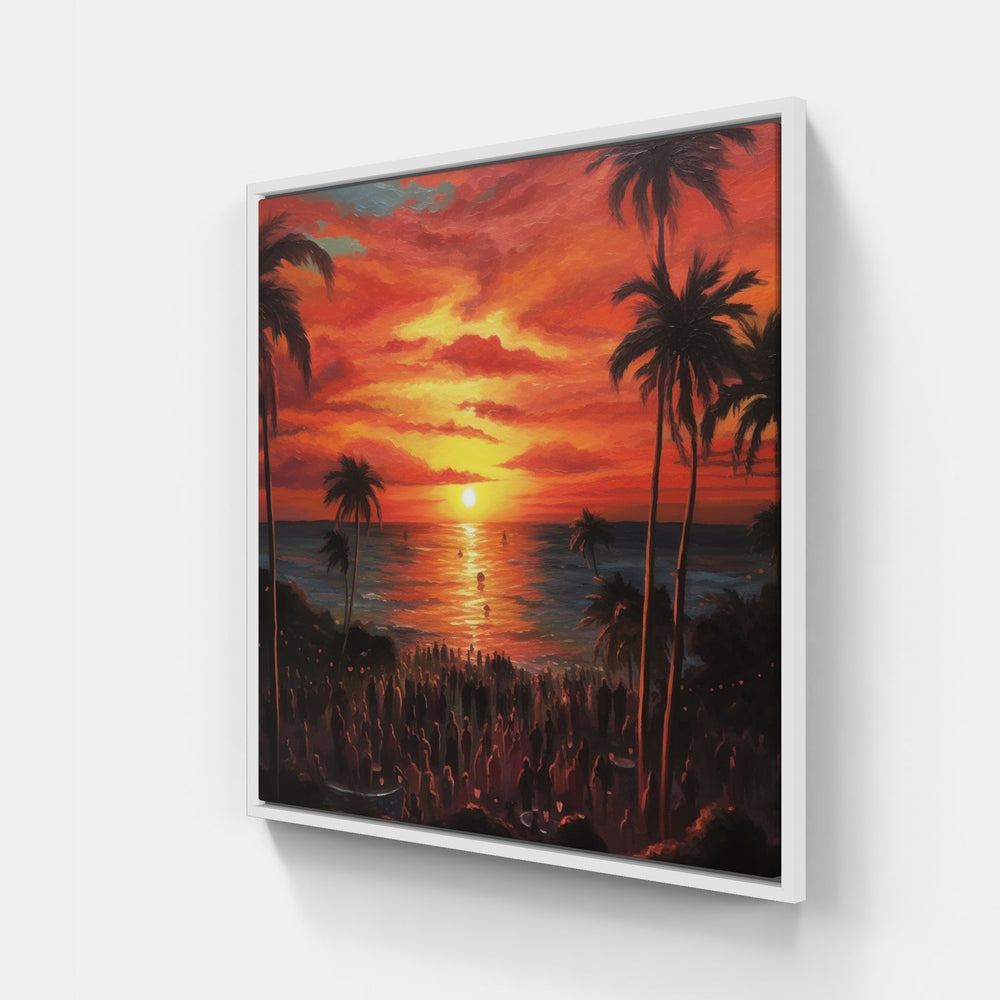 Spectacular Sunset Hues-Canvas-artwall-20x20 cm-White-Artwall