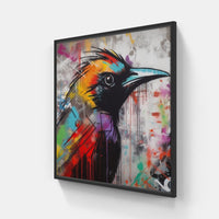 bird soars free-Canvas-artwall-20x20 cm-Black-Artwall