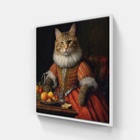 Italian Cat-Canvas-artwall-20x20 cm-White-Artwall