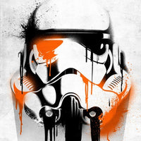 Poster Métal Stormtrooper Tag Orange et Noir
