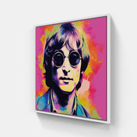 John Lennon fight-Canvas-artwall-20x20 cm-White-Artwall