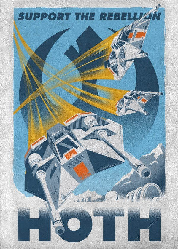 Hoth Star Wars Retro Poster