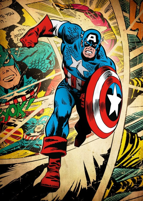 Affiche Rétro Captain America