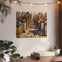 New York ville belle.- Tableau aluminium