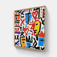 Basquiat sparks joy-Canvas-artwall-20x20 cm-Wood-Artwall