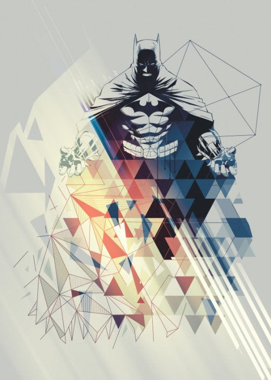 Geometric Batman Wall Poster