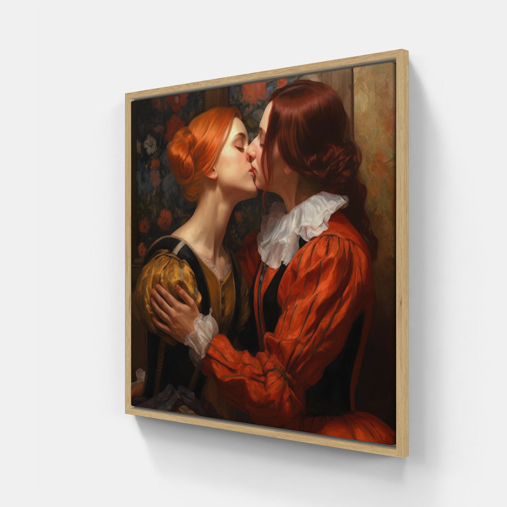 Passionate Kiss Devotion Harmony-Canvas-artwall-Artwall