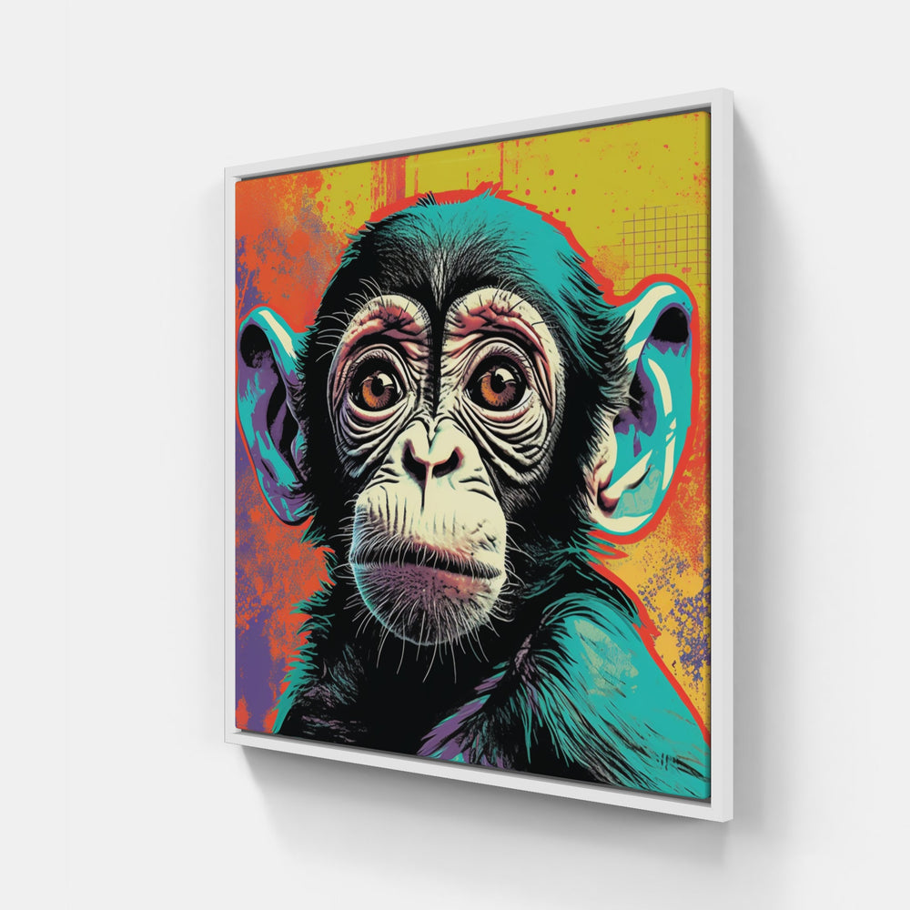 Serene Monkeys Canva-Canvas-artwall-20x20 cm-White-Artwall