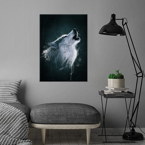 Poster Metal Animal Loup