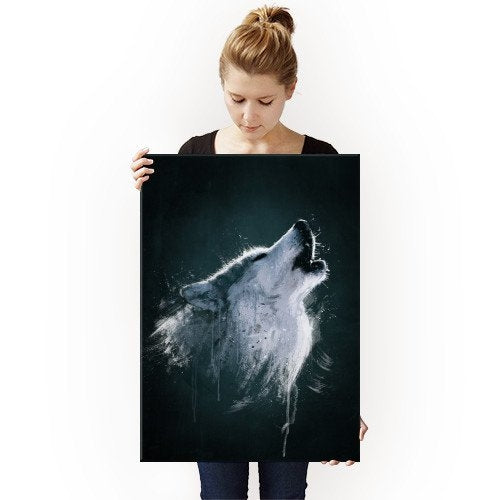 Poster Metal Animal Loup