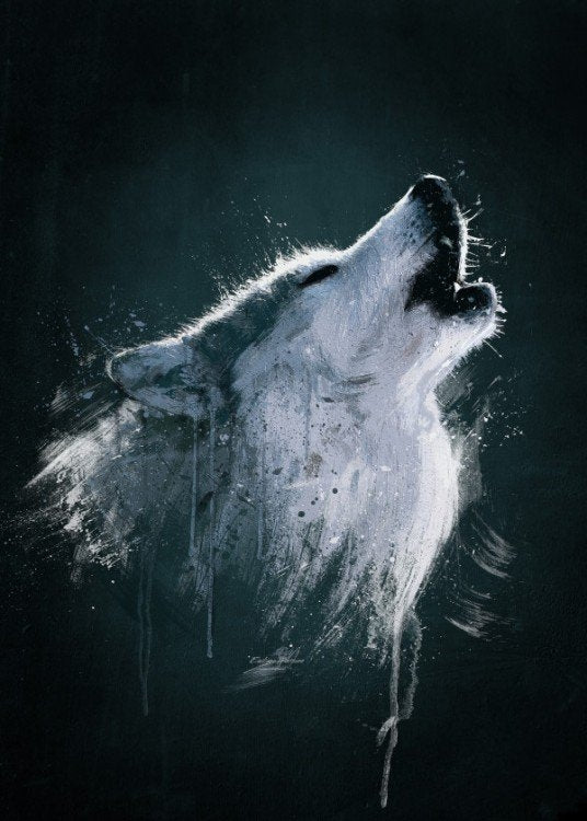 Wolf Animal Metal Poster