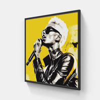 Captivating Vocalist Vibe-Canvas-artwall-20x20 cm-Black-Artwall