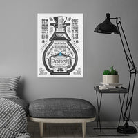 Blue Potion Metallic Poster